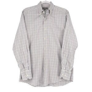 Neiman Marcus Mens Plaid Button Down‎ Long Sleeve Shirt - Medium